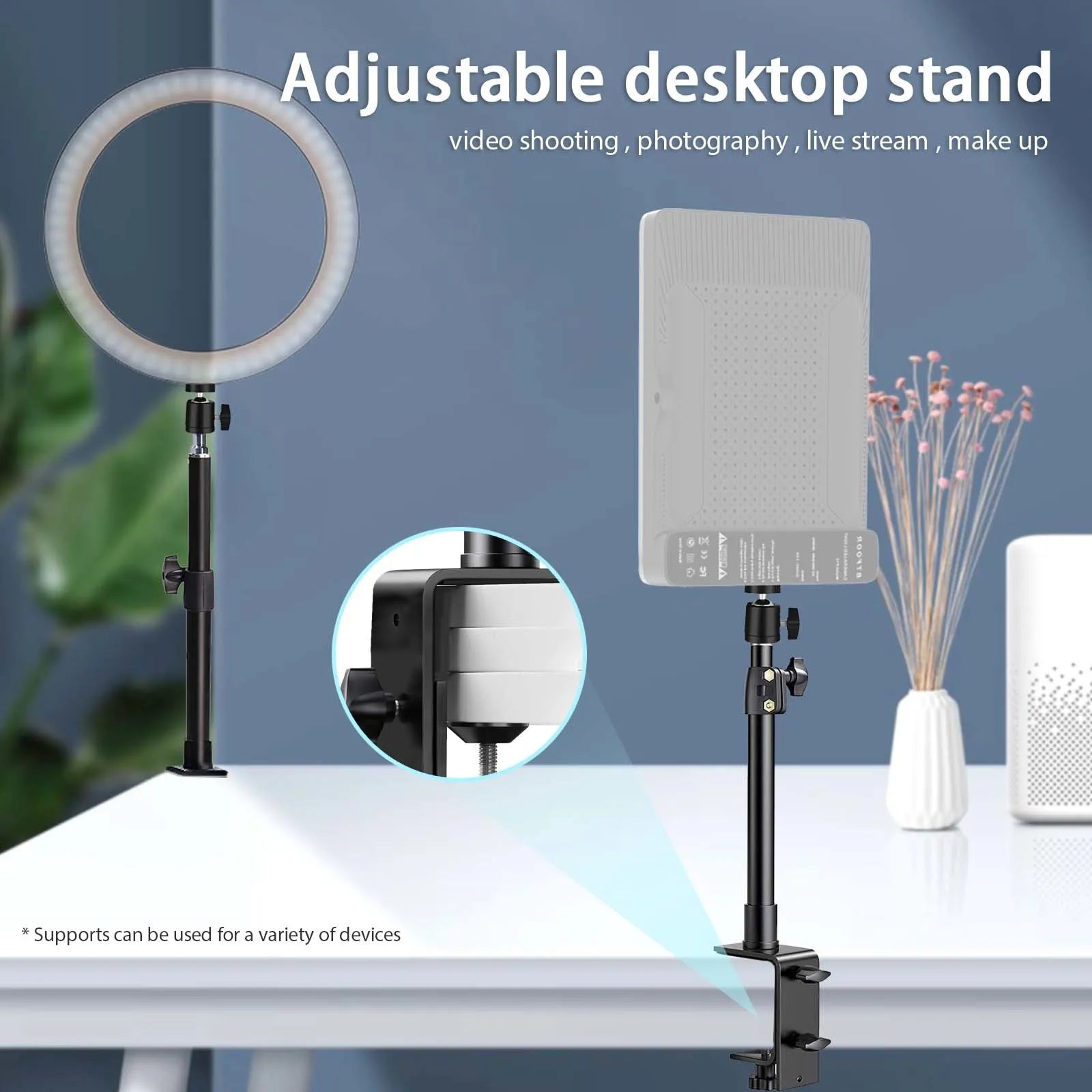 Elevate Your Photography Game with Our Professional Desk Mount Stand for DSLR Cameras and Lighting Equipment - Versatile, Adjustable, and Built to Last!