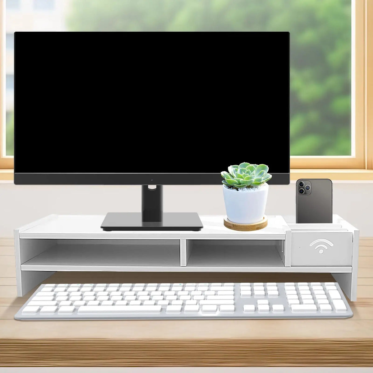 Three-Tier Monitor Riser Shelf