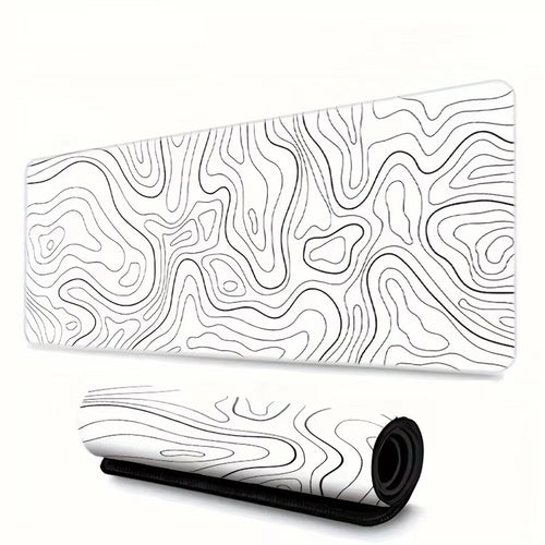Large Extended Gaming Mouse Pad with Stitched Edges and Non-Slip Rubber Base