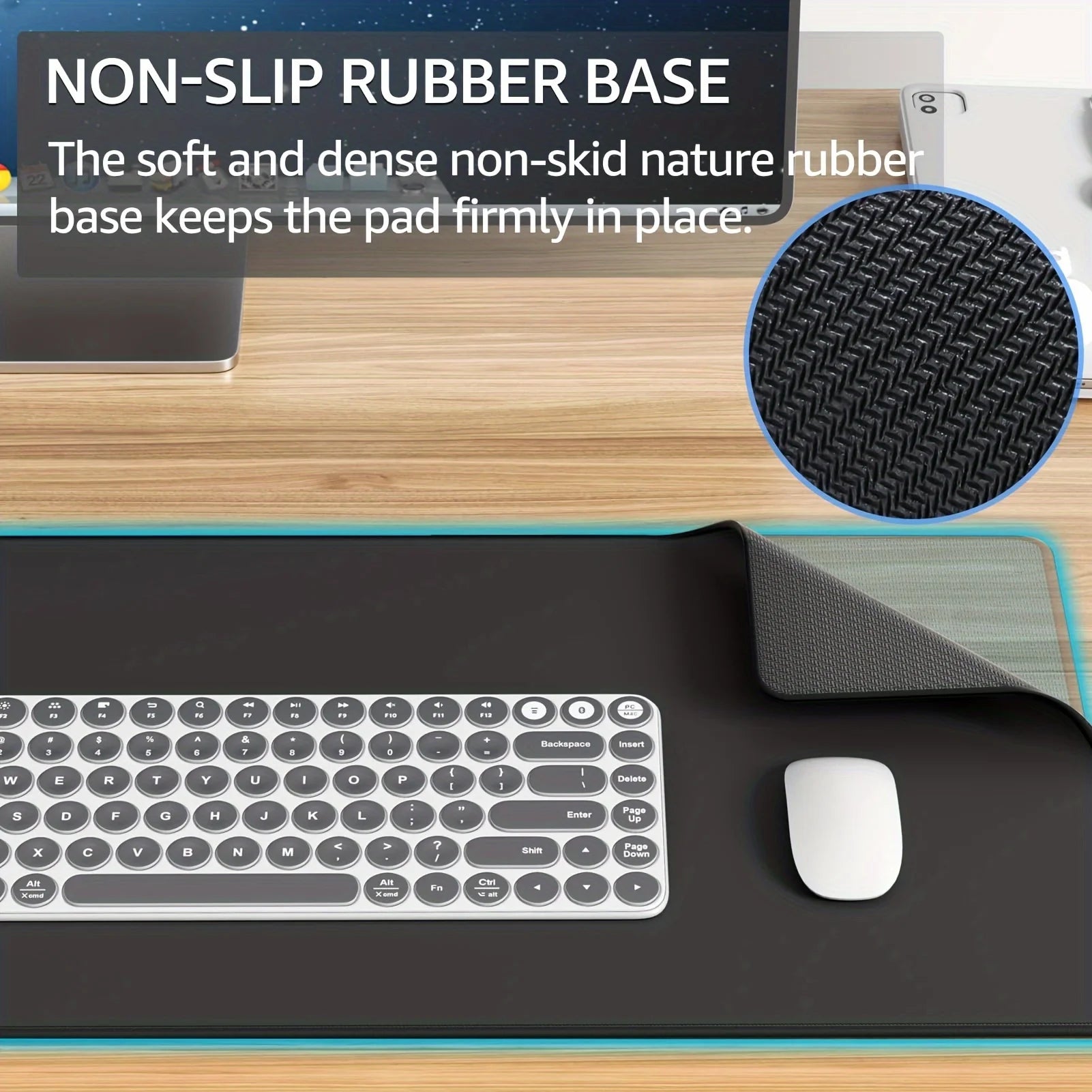 1PC Large Mouse Pads for Desk, Gaming Mouse Pad, Mouse Pad with Stitched Edges and Non-Slip Rubber Base, Extended Mouse Pad