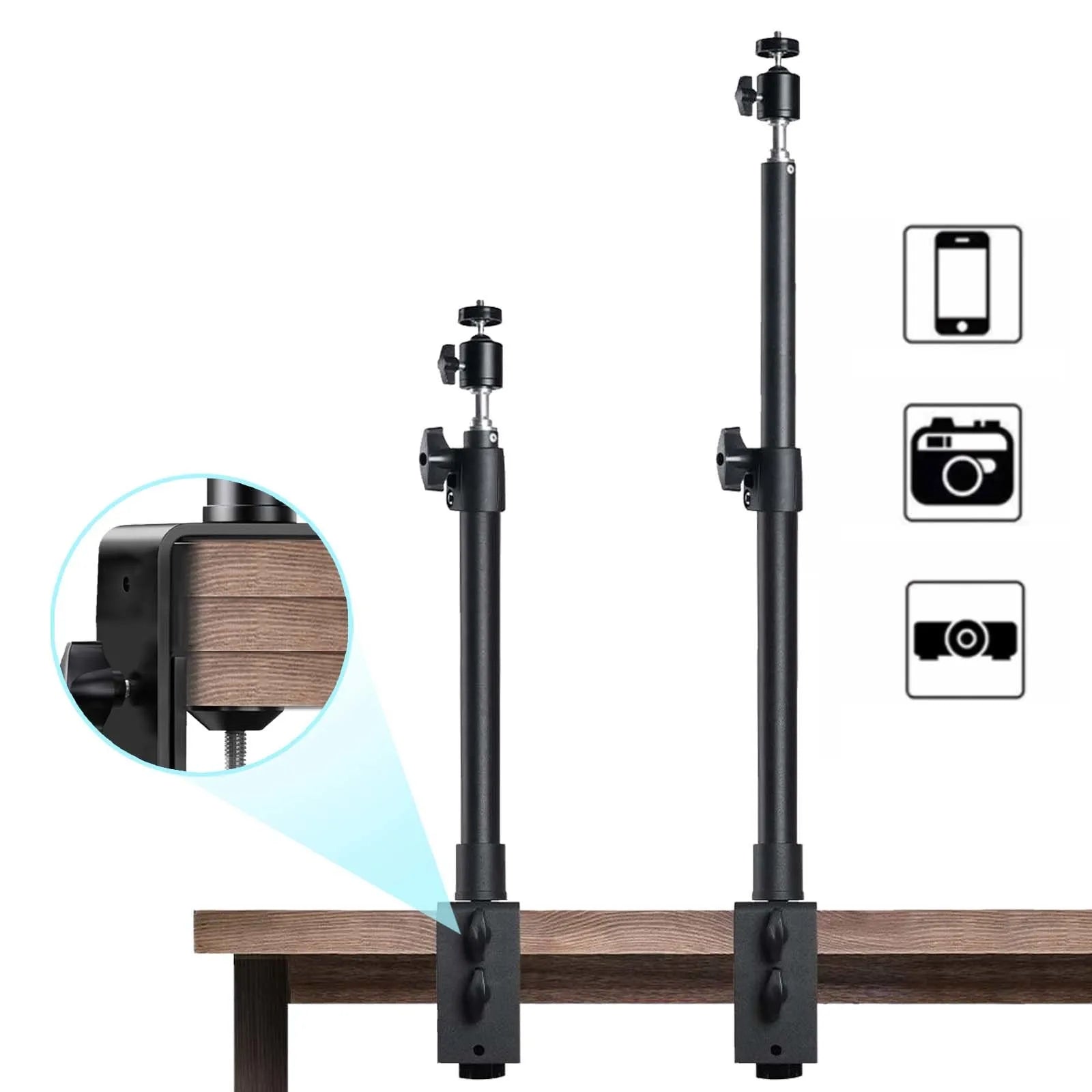 Elevate Your Photography Game with Our Professional Desk Mount Stand for DSLR Cameras and Lighting Equipment - Versatile, Adjustable, and Built to Last!